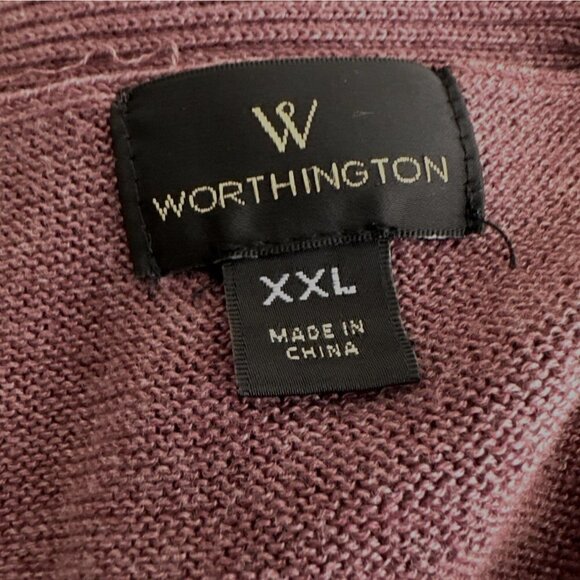 WORTHINGTON Open Front Cardigan w/Zipper Detail XXL NWOT - Picture 2 of 6
